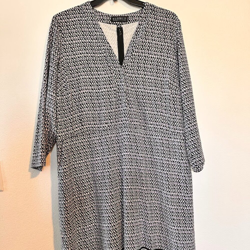 Eloquii Mixed Dot Midi dress 22W